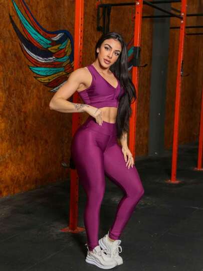 Conjunto para academia Fitness Top Nadador (MALVA)