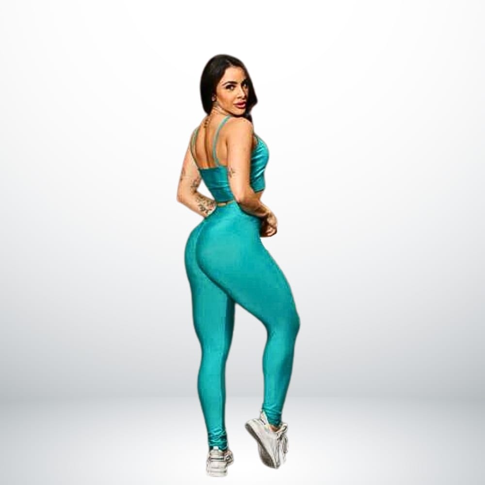 Calça Legging De Academia Cintura alta (CIANO)