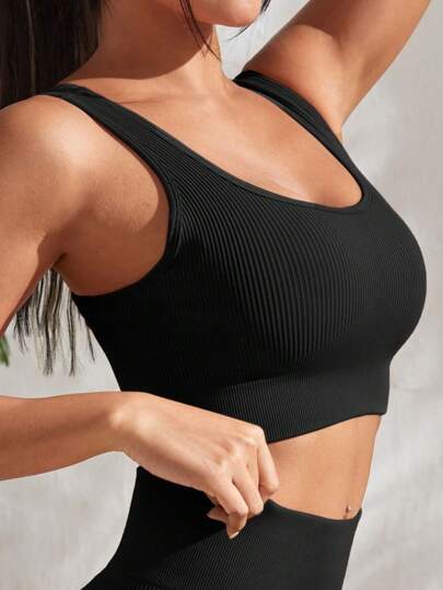 Top Academia Fitness Canelado (PRETO)