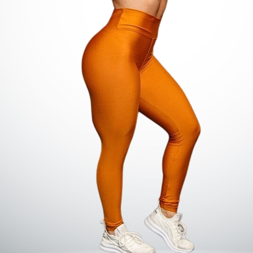 Calça Legging De Academia Cintura alta (LARANJA)