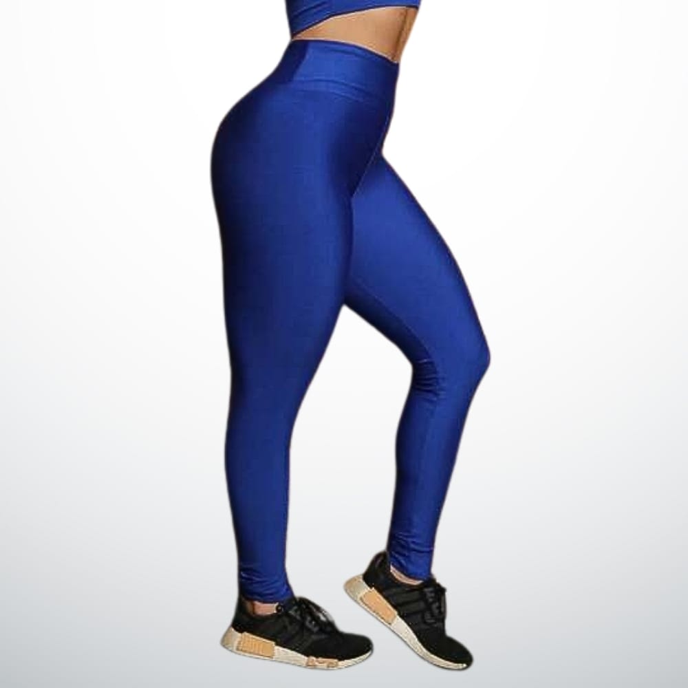 Calça Legging De Academia Cintura alta (AZUL)