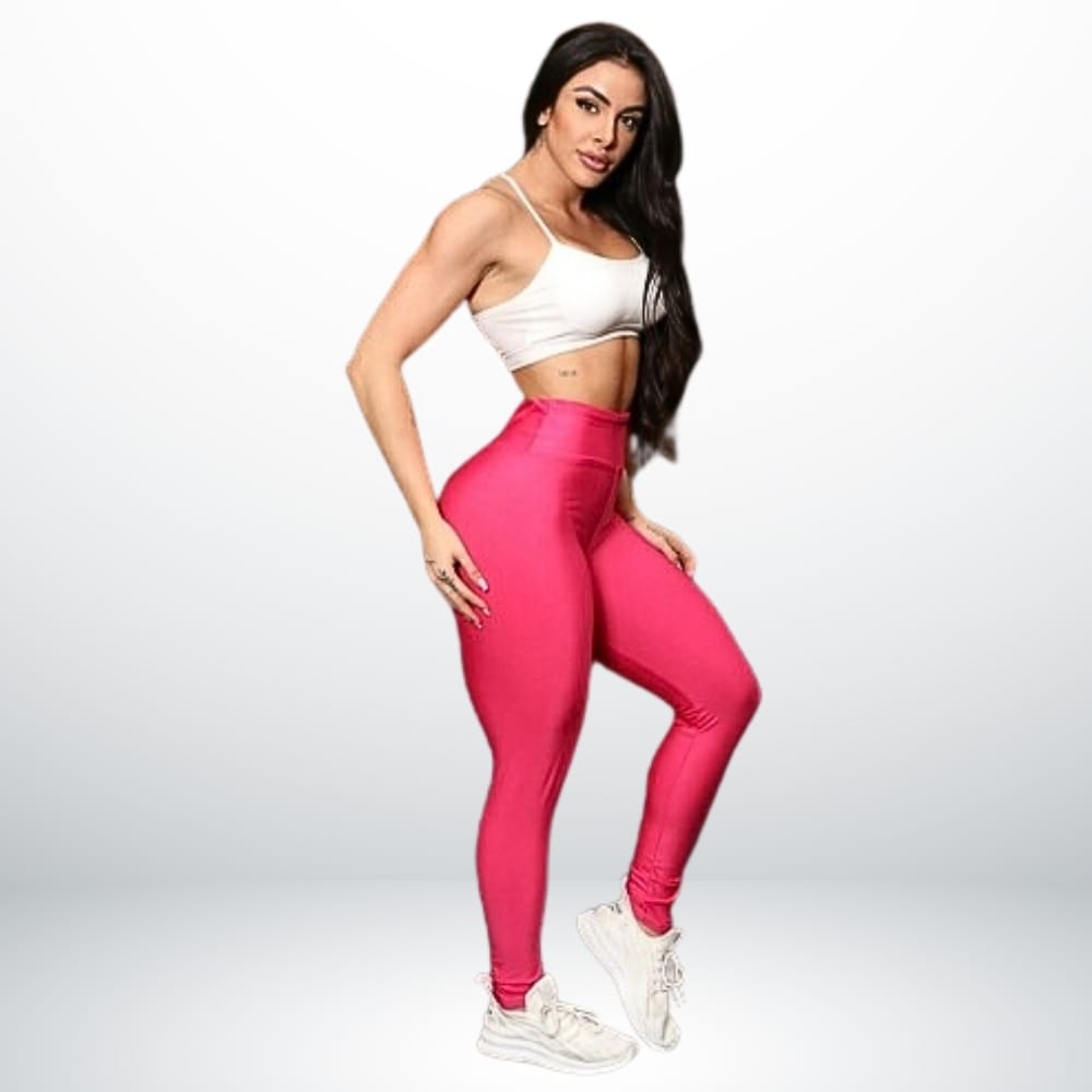 Calça Legging De Academia Cintura alta (PINK)