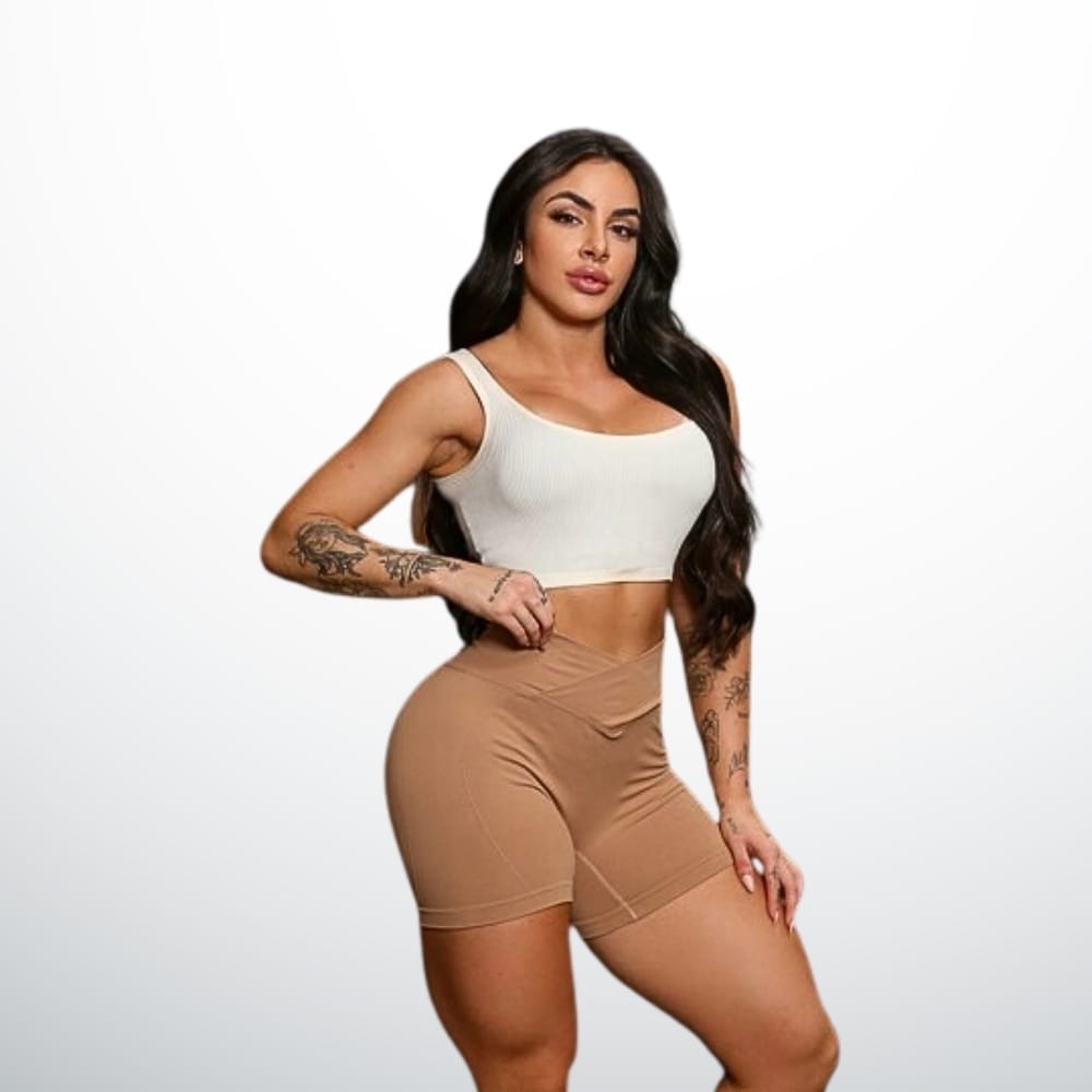 Short modeladoras sem costura de cintura alta