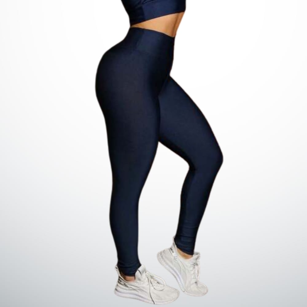Calça Legging De Academia Cintura alta (AZUL ESCURO)
