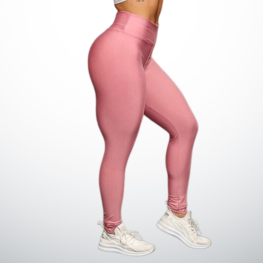 Calça Legging De Academia Cintura alta (ROSA BEBÊ)