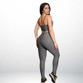 Calça Legging De Academia Cintura alta (CINZA)