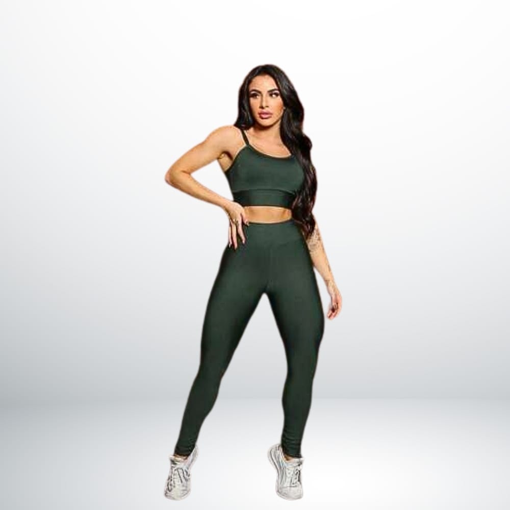 Calça Legging De Academia Cintura alta (VERDE MUSGO)